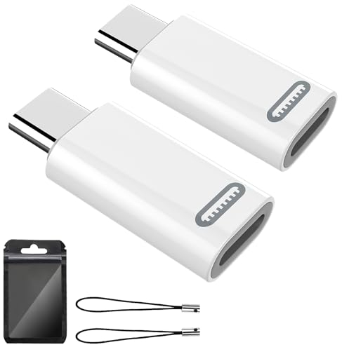 TiMOVO Lightning Female to USB C Male Adapter, [2 Pack] Lightning to USB C Adapter Converter with 35W Fast PD Charger & Data Transfe for iPhone 15/16/Pro/Pro Max/Plus, iPad Pro/Air USB-C Adapter