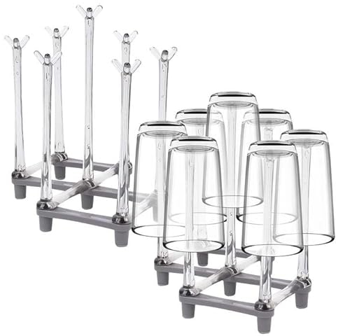 mumisuto 2 Pezzi Scolabottiglie Da Cucina Portabottiglie 17X18.5Cm Portabicchieri Da Tavolo Asciuga Bottiglie Pieghevole Porta Tazze Scolabottiglie Scola Bottiglie Vino Contiene 14 Bottiglie