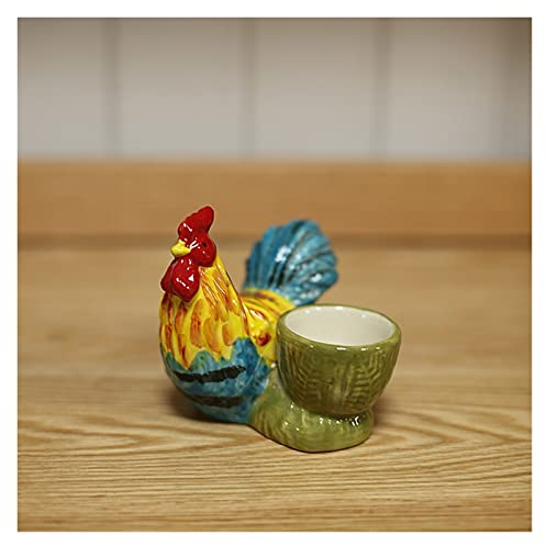 QTANZIQI Coquetiers en céramique pour Petit déjeuner, coquetier Mignon en Forme de Poussin, Rangement de Bijoux, Vaisselle, décoration de Cuisine, Support à œufs, ustensiles de Cuisine, Tasses,