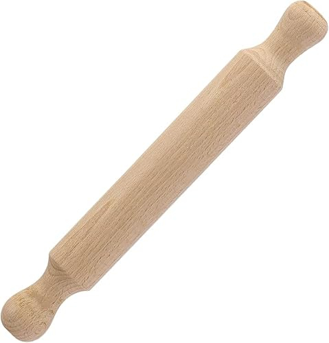 Wooden Rolling Pin for Baking (46x4.3 CM) with Profiled Palm Supporting Edges - Wood Dough Rolling Pin for Fondant, Pie Crust, Cookie, Pastry, Dough