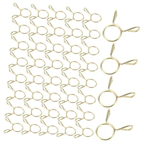 WHAMVOX 100pcs Fuel Hose Clamps Steel Spring Clamp for Water and Oil Lines Versatile