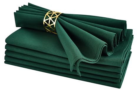 Nacuci Green Cloth Napkins Set of 6 Washable Dinner Napkins, 18X18 in