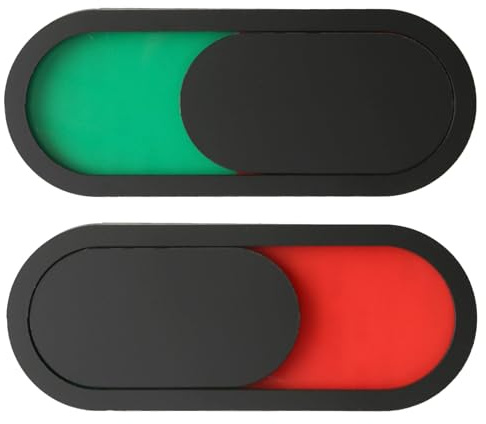 2PCS Privacy Slide Door Sign Do not Disturb Toilet Occupancy Sign | Red Green Slider Indicator Frosted Acrylic for Home Office Conference Hotles Hospital, Black