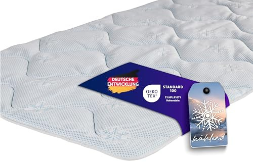 Traumnacht Cool Comfort Matratzenauflage 90x200 cm | Sommer & Winter | Weicher Doppeltuchbezug | Atmungsaktiv & komfortabel | Oeko-TEX Standard 100 Zertifiziert | Deutscher Qualitätsstandard