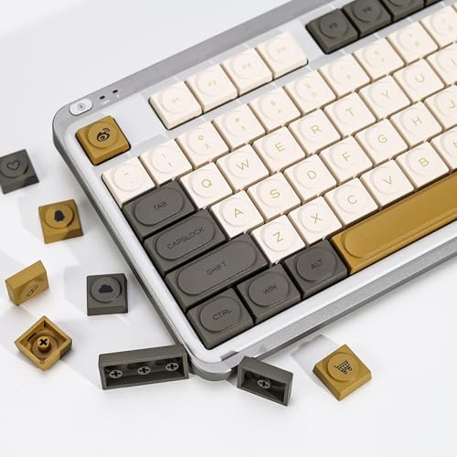 KBDiy Glimmer Doys Keycaps Low Profile Dye-Sublimation PBT Retro Custom Keyboard Keycap,140 Keys Cap Set for Cherry Gateron MX Switches Mechanical Keyboards