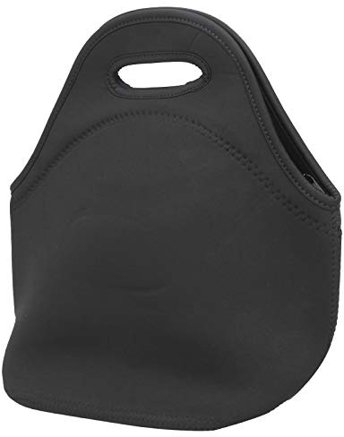 Culnflun Bolsa Termica Porta Alimentos, Bolsa de Almuerzo Térmica Aislada de Neopreno Impermeable, 31X30X16CM Bolso Bandolera Isotermica con Correa para el Hombro Para Oficina Picnic Playa (Negro)