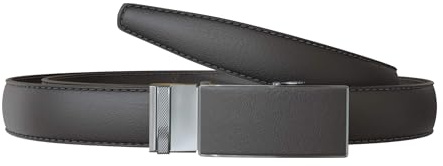 KMISSO Damen Automatik Gürtel Übergrößen Echt Veganes Leder 30642 Schwarz 125 cm