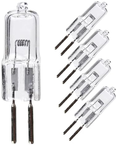 JZLBBC 5 Stück GY6.35 75W 24V Halogenlampen 2 Pin Warmweiß Kristallklare Halogenbirnen G6.35 24V 50W Glühbirne T4 JC G6.35 / GY6.35 Bi-Pin Basis Dimmbar 35W