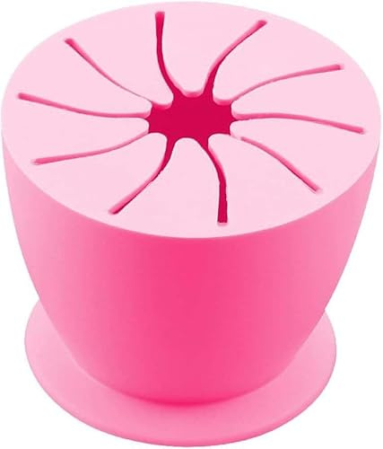 Hopzab Vinyl Weeding Scrap Collector Silicone Suction Cups for Vinyl Disposing Craft Sculpting Weeding,Manual Waste Collection Desktop Waste Bin(Pink)