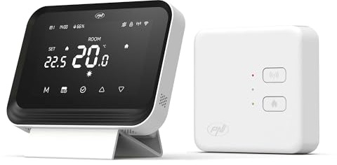 PNI Thermostat Intelligent sans Fil CT45, avec WiFi, contrôle Internet, pour systèmes de Chauffage, Application TuyaSmart, Blanc