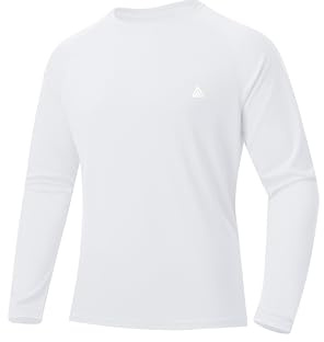 ZITY Men's UPF 50+ UV Protection Long Sleeve T-Shirt Breathable Moisture Wicking Rash Guard for Outdoor Sports Running Fishing Hiking Swimming