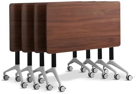 JOUFNING Escritorio Plegable, Mesa De Reuniones Abatible, Mesa De Trabajo, Escritorio De Computadora con Estructura Resistente, Mesas Plegables para Seminarios, para Oficina En Casa(4pack)