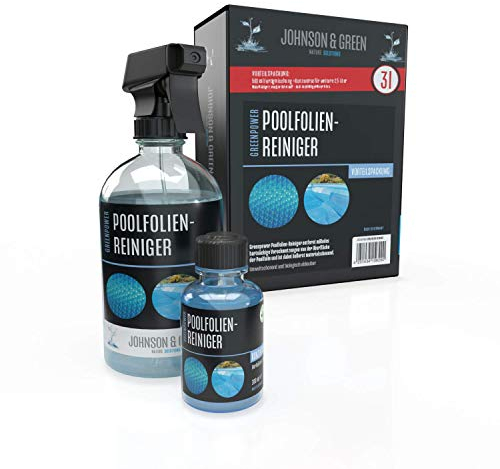 Greenpower Pool Folienreiniger Vorteilspack für bis zu 3 Liter, entfernt mühelos hartnäckige Verschmutzungen der Poolfolie und ist dabei äußerst materialschonend