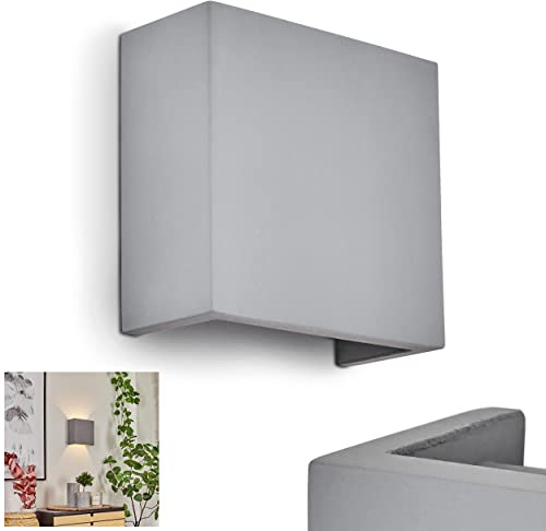 Wandleuchte Calama, moderne Wandlampe aus Beton in Grau, Wandspot 1-flammig im Modernen Design mit Up & Down Effekt, 1 x G9, ohne Leuchtmittel