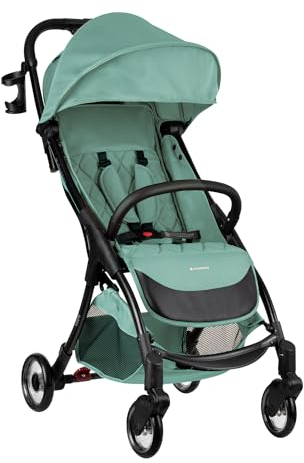 Kikkaboo Kinderwagen Buggy Cloe bis 22 kg Aluminiumrahmen faltbar Getränkehalter dunkelgrün