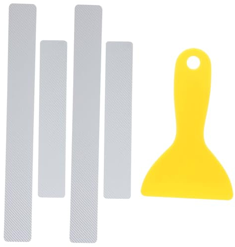 HAWILLOSCH De Seuil De Porte Autocollant Anti-rayures Pour Voiture Installation Facile Compatible Nombreux Modèles Couleur Argentée Portières