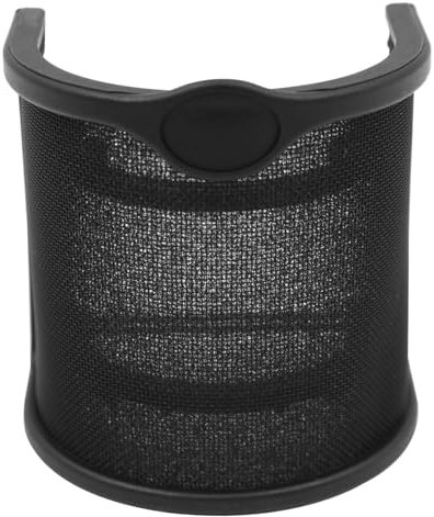 ANCLLO Filtre Anti-Pop pour Microphone Maille métallique et Couche de Mousse Housse de Micro Microphone à Main Pare-Brise Support de Pare-Vent pour Enregistrement Vocal Noir
