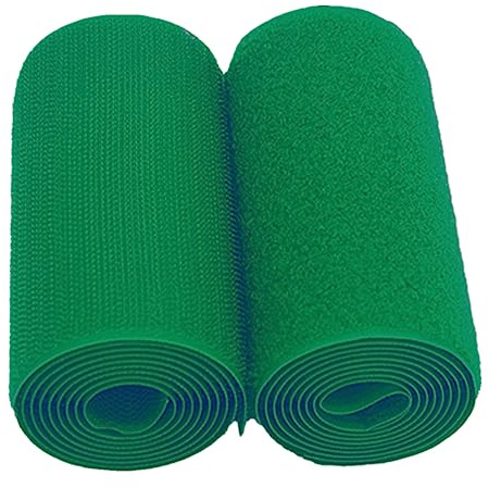 Tejp med krokar och öglo Kardborreband 100 mm sy på remsor med icke självhäftande nylontyg baktill(Grass Green,100MM x 5 Yards)