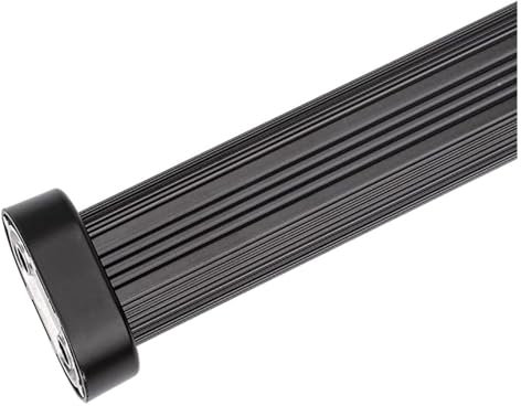 Ovale, robuste Aluminium-Legierung, Schrankstange, Kleiderstange, Kleiderschrank, Regal, Rohr, 104 cm, Schrankrohr, schwarz