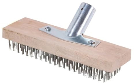 QAUUCP StraßEnbesen Bodendrahtbürste mit langem Griff, Zubehör for Zuhause, drinnen und draußen, einfaches Raumreinigungs-Schrubber-Reinigungsbesen-Zubehör(20cm)