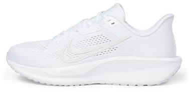 Nike Men's Quest 6 Road Running Shoes, White/Platinum Tint-White, 10