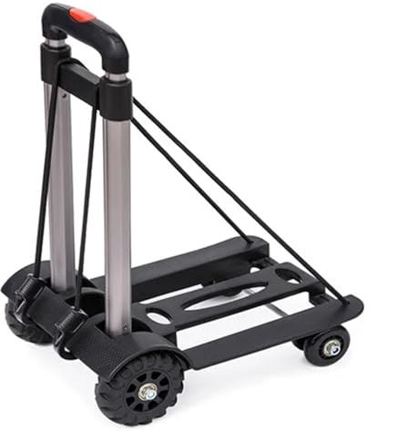 WXBCDS Carrello Portapacchi Pieghevole Carrello a 4 Ruote, Robusto, Pieghevole, a Mano, Pieghevole, Carrello, Carrello da Viaggio, Portatile, Carrello della Spesa, Attrezzi da Giardino