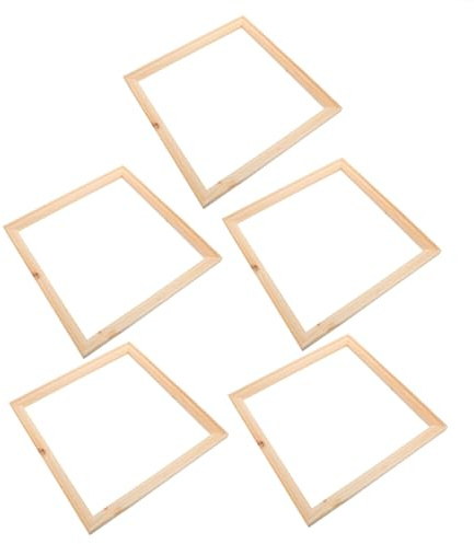 BESPORTBLE 5Pcs Wooden Photo Frames Shape Empty Picture Frames for Home Decoration DIY Crafting Elegant Design with Smooth Finish for Mounting Photos