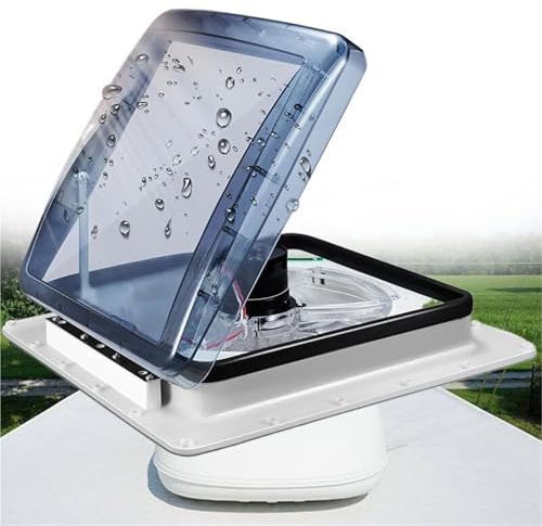 VZXATYOP Ventilador De Techo For Autocaravana Extractor De Techo For Autocaravana con Luz LED Extractor Reversible Ventilación De Techo con Tragaluz