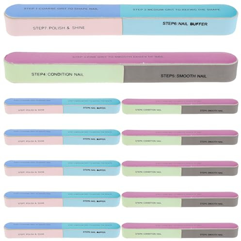 VICASKY 20 Pezzi Unghie e Buffer Facce Blocchi Leviganti Compatti per Manicure e Lucidatura Naturale e Acrilica Portatile per Viaggi e Uso Quotidiano