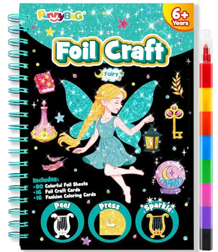 FUNNYB&G Manualidades infantiles con foil, Creativo Kit Manualidades niños