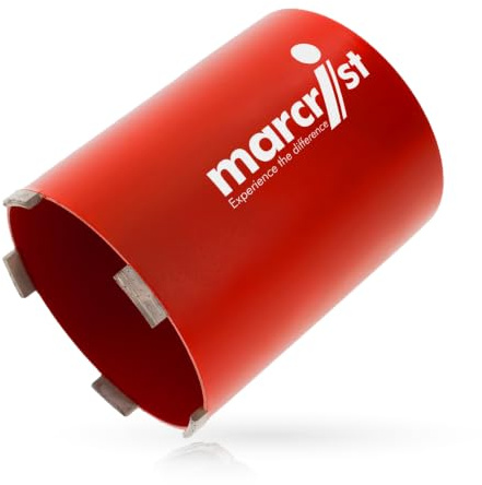 Marcrist Diamond Core Drill Bit 117mm - 1/2″ BSP (F) Rotary Core Drill Bit | for Concrete & General Masonry - Suitable for Diamond Rotary Core Drills, SDS Plus or 3-Jaw Chuck Fitting (1849F)