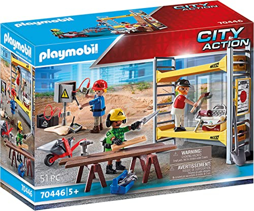 PLAYMOBIL City Action 70446 Andamio con Obreros, A Partir de 5 Años