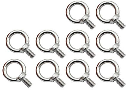 10 Stück Ringschrauben M8 Edelstahl Ösenschrauben, Rostfrei Ösenschrauben Ring Augenschraube, Ring Runde Augenschraube Augbolzen, 304 Edelstahl