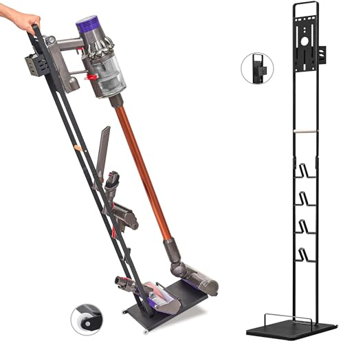 BRIAN & DANY Staubsaugerhalter, Ständer für Dyson V15 V12 V11 V10 V8 V7 V6, Halterung für Dyson Akkusauger & Zubehör, Schwarz