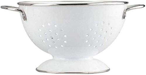 CLQ Food Colander Sieb, Obstkorb Emaille Retro Design, Kreative Spüle Für Reis Mit Gemüse Obstsalat, Küchenwerkzeug Geschenk