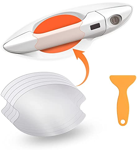 Auto Türgriff Schutzfolie, 10er Set Universelle Lackschutzfolie mit Rakel für Griffmulden/Griffschalen - transparent, selbtklebende Lackschutz - 150µm transparente, selbtklebend