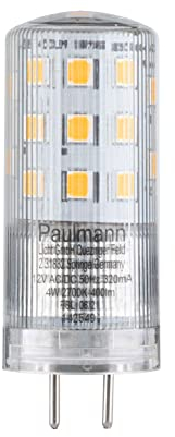 Paulmann 28833 LED Lampe Stiftsockel 400lm 4 Watt dimmbar Beleuchtung Birnen Kunststoff 2700 K GY6,35