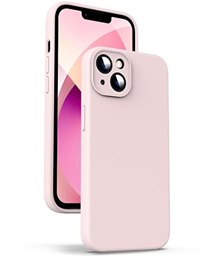 Supdeal Custodia in Silicone Liquido per iPhone 13 MIni, [Protezione Fotocamera] [Cover in Microfibra] [Protezione a 4 Strati], Case Ultrasottile e con Presa Comoda, 5,4 Pollice, Rosa
