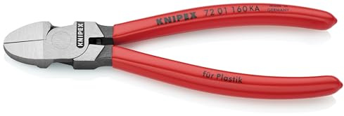 KNIPEX Diagonal Cutters 160 mm, 72 01 160 KA | For plastics round head 393g CO2e