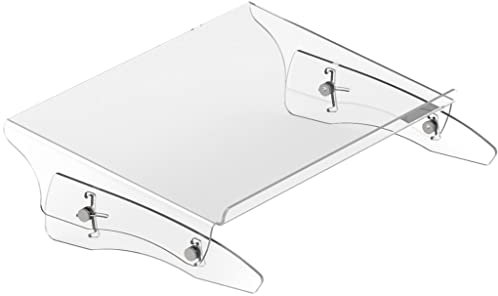 BRASQ Dokumentenhalter DH100, Buchständer aus Acryl, höhenverstellbare Buchablage, maximale Belastung 8 kg, Bücherständer für eine ergonomische Arbeitshaltung