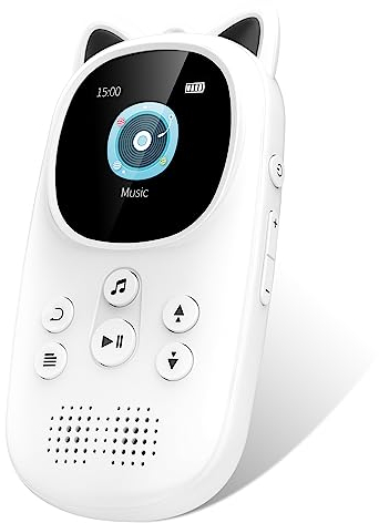 32GB MP3 Player with Bluetooth 5.0, 750mAh Kids MP3 Players with HiFi Lossless Sound, Oilsky Portable Sports Mp3 Music Player with Built-in HD Speaker, FM Radio, Pedometer, Up to 128GB (Black)