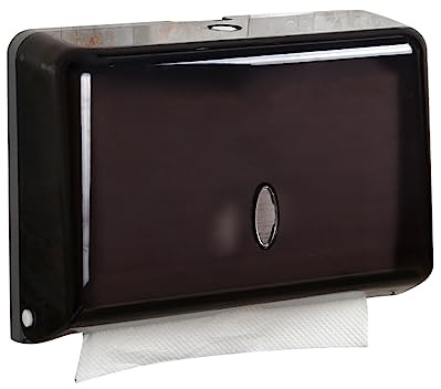 Papierhandtuchhalter, Einfach zu Montierender Papierhandtuchspender mit Z-Falz Große Öffnung für Toiletten (Schwarz)