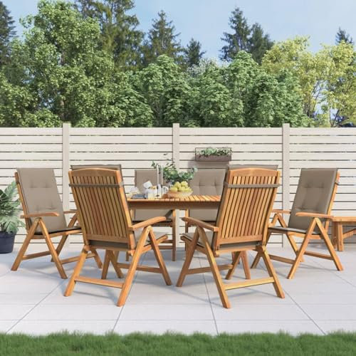 ARKEM Gartenstühle mit Kissen 6 STK. Massivholz Teak Sessel Holz TerrassenstüHle Loungesessel Outdoor