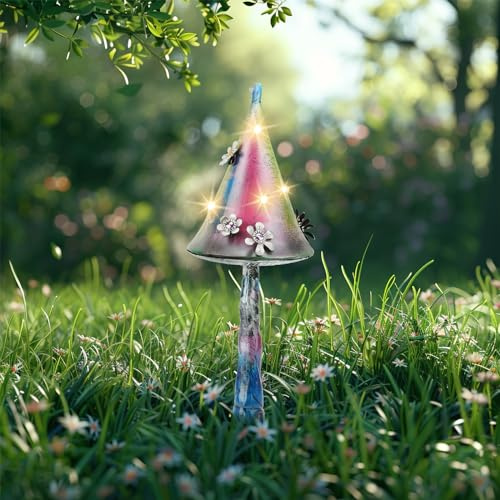 Solar Fairy Lights Outdoor Mushroom Decoration 7 LED Outdoor Solar Lights Waterproof Garden Decoration Mushroom Lamp for Garden Yard Path Balcony Patio