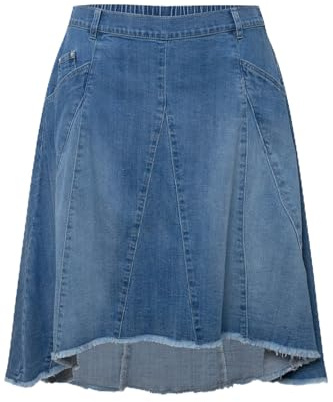 Ulla Popken, Damen, große Größen, Jeansrock mit Godets