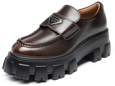 DREAM PAIRS Mocasines gruesos de plataforma para mujer, cómodos, sin cordones, elegantes, informales, a la moda