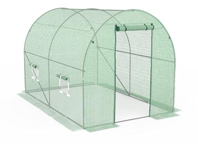 TERRE JARDIN Invernadero túnel 6 m² con Lona Reforzada 3 x 2 x 2 m