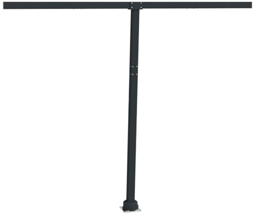 Kavolet Standpfosten für Markisenkasten, Haltestange, Stützen für Markisen, Sonnensegel Pfosten, Markisenstange, Keine Wandmontage der Markise erforderlich, Anthrazit 300x245 cm Eisen