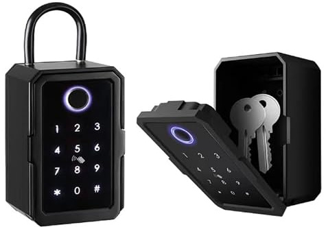 BoT by BlueRoad KB1 TTLock Schlüsselsafe mit Smart Home, Bluetooth | Robuster Metallsafe aus Zinklegierung und Edelstahl; Einfache Wandmontage mit Schraubendreher
