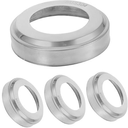 Sosoport 4pcs Stainless Steel Pool Ladder Escutcheons Covers Round Handrail Covers for Inground Pool Railings